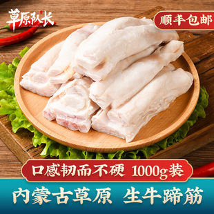 草原队长 1000g 牛蹄筋生鲜新鲜生牛筋冷冻商用筋头巴脑板筋家用