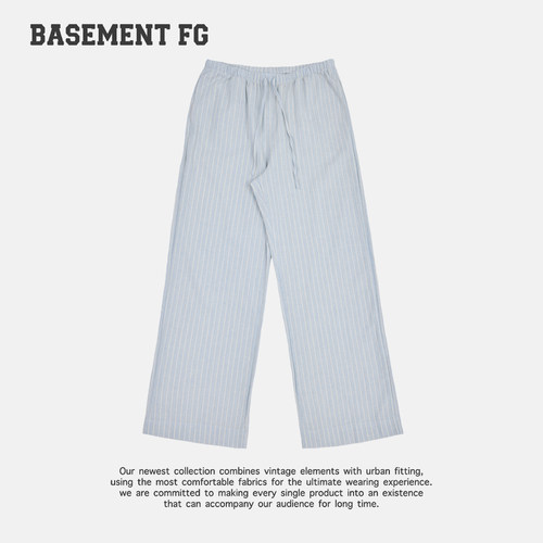 BASEMENTFG美式复古条纹阔腿裤女宽松百搭休闲长裤262120017041