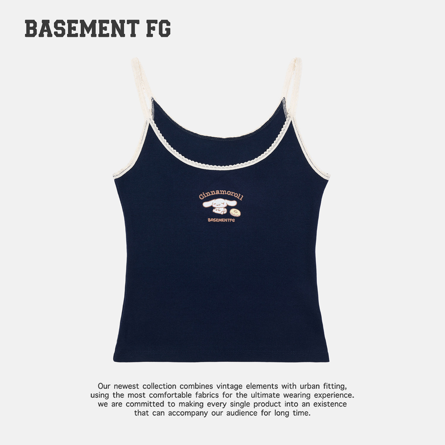 BASEMENTFGx玉桂狗联名美式卡通风撞色边背心261010063030