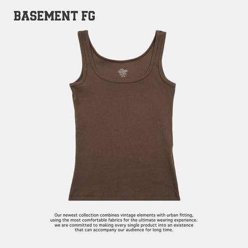BASEMENTFG复古风针织背心女U领打底衫吊带上衣261010157013