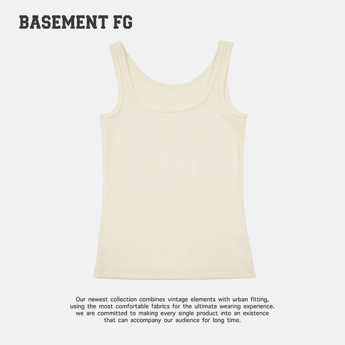 BASEMENTFG简约风针织背心女内搭外穿无袖上衣极简风261010157005