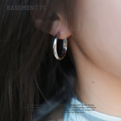 BASEMENTFG简约金属圆环耳环女开口圈小众设计感耳饰264050012078