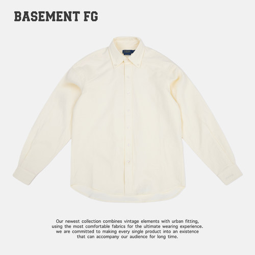 BASEMENTFG美式复古简约百搭宽松长袖衬衫女休闲262070010080