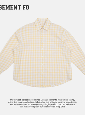 BASEMENTFG美式复古风格子衬衫休闲长袖学院风262070083081