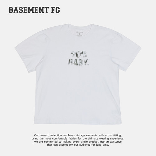 BASEMENT FG 美式复古简约百搭休闲宽松短袖T恤女 251020189004