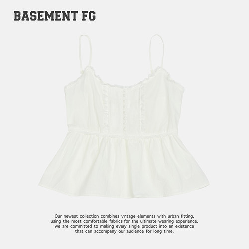 BASEMENT FG美式复古简约百搭休闲修身吊带背心女252010024005