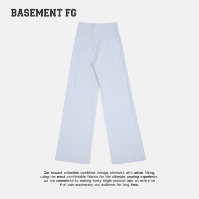 BASEMENTFG极简风高腰阔腿裤垂感舒适显瘦休闲裤261120016028