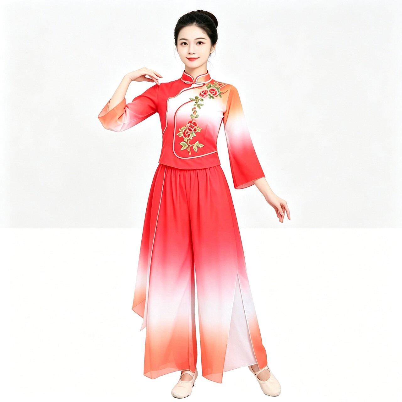 2026新款秧歌服装喜庆中国风古典舞伞舞扇子舞腰鼓舞广场舞表演服