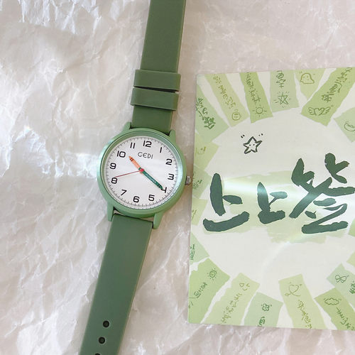 ins风蜡笔指针式女学生考试手表