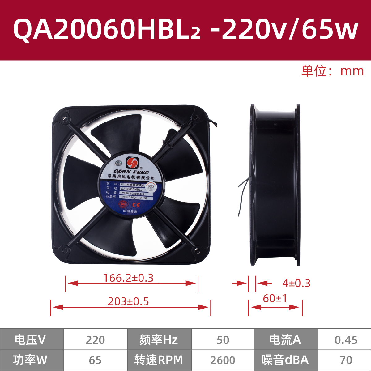 新款FZY小型轴流风机QA20