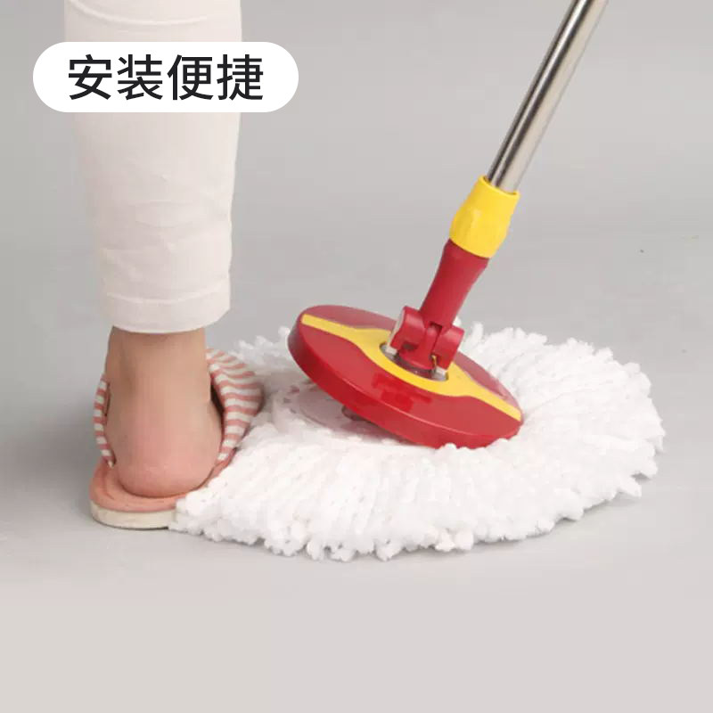 【旋转甩水拖把】替换头装备件多款通用3个装干湿两用家用
