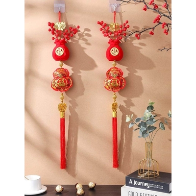 2026发财果钱袋子代代有福福字流苏挂件红火发财果新年-送挂钩！