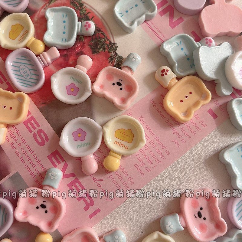 迷你小玩具 卡通平底锅 食玩树脂饰品贴片 娃屋场景装饰道具 手工