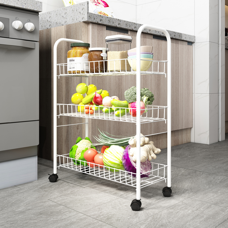 厨房蔬菜置物架菜架子多层落地蔬果收纳筐水果收纳架家用菜篮带轮
