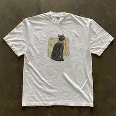 Vintage Store Not American Vintage Retro Oil Painting Print Oversized Vintage-Style Trendy Brand Short-Sleeve T-Shirt