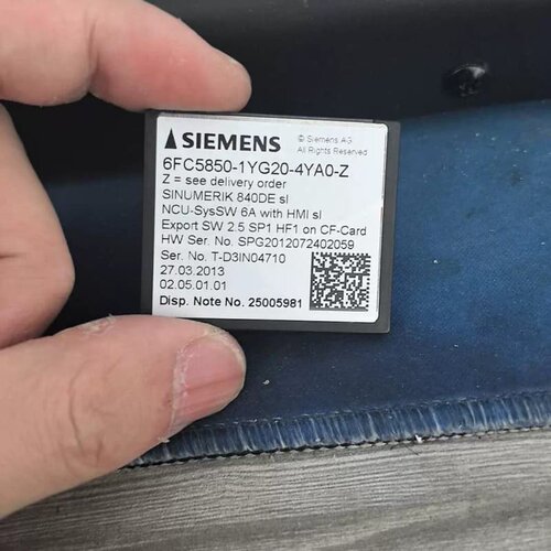 售前询价6FC5850-1YG20-4YA0-Z 840DE工控内存CF卡议价维修