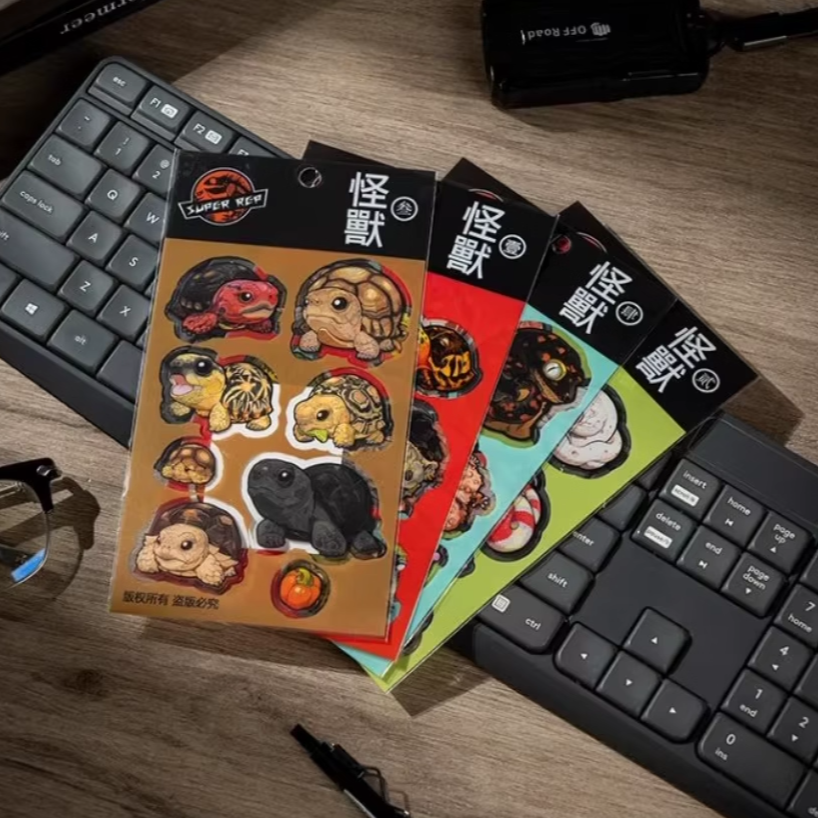 【48小时发货】贴纸 Q版卡通爬宠爬虫动物鸟类周边 super rep超爬