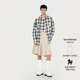 FengChenWang26早春格纹拼接宽松口袋格子衬衫 新品 男女同款