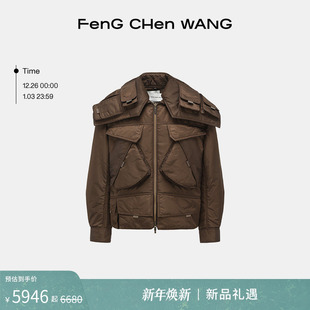 夹克男女款 FengChenWang25秋冬可拆卸领棉服外套工装 12期免息