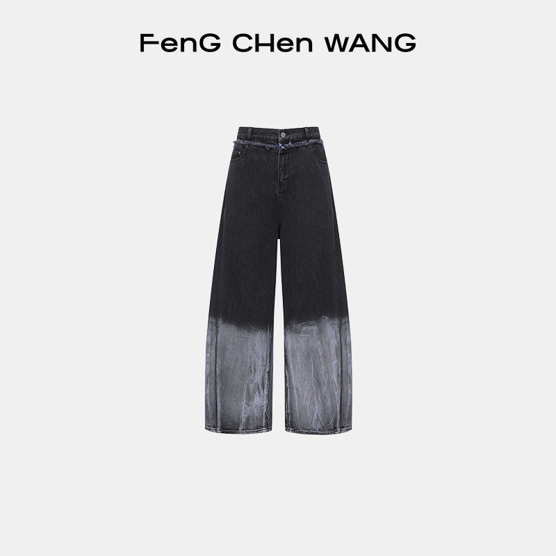 FengChenWang渐变扎染牛仔裤