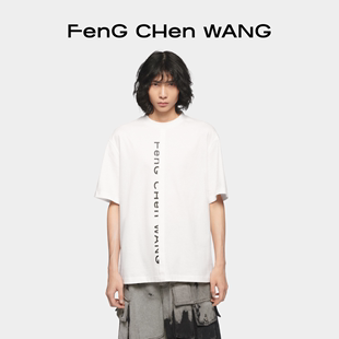 FengChenWang 经典 系列中性款 T恤夏 Logo装 饰棉质宽松休闲短袖