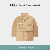 限定联名 Chen UGG Feng Wang二合一多穿拼接工装 夹克