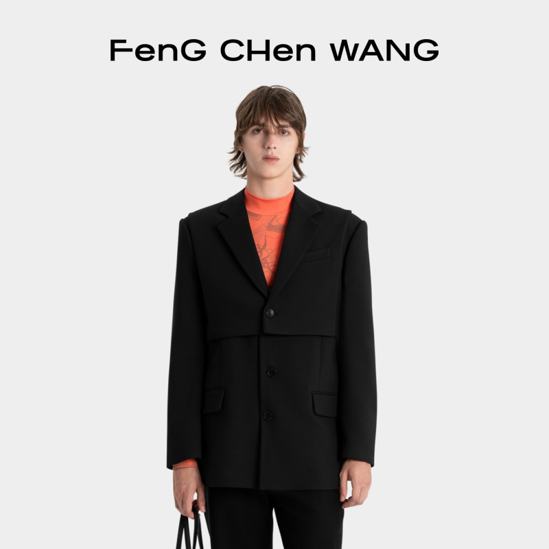 【秀场同款】fengchenwang经典二合一解构系列可调节拼接解构西装