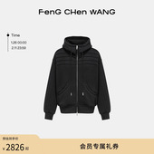 FengChenWang 拉链城市廓形落肩男士 帽衫 男女同款 卫衣