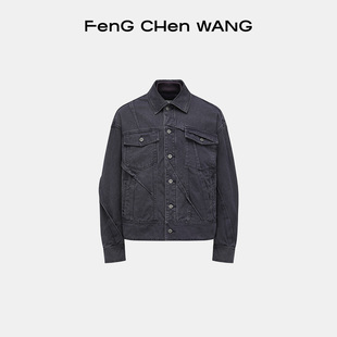 夹克 水洗叠褶牛仔外套男女同款 FengChenWang