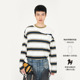 T恤男女同款 条纹2合1长袖 明星同款 FengChenWang26早春新品