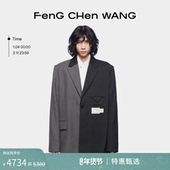 FengChenWang 经典 系列解构拼接不对称休闲男士 西装 外套