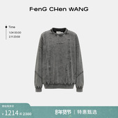 FengChenWang 解构拼接水洗休闲宽松套头卫衣男女同款