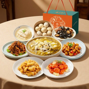 丰收日吉庆连年8道菜2600g年夜饭套餐组合硬菜聚餐礼盒速食半成品