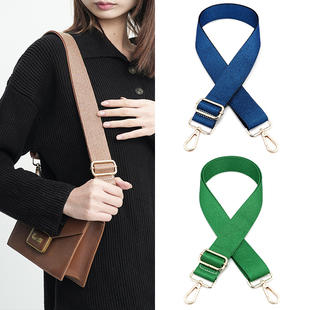 斜挎包带小众设计棕色潮流包包带单肩斜挎肩带亮光黑色编织替换带