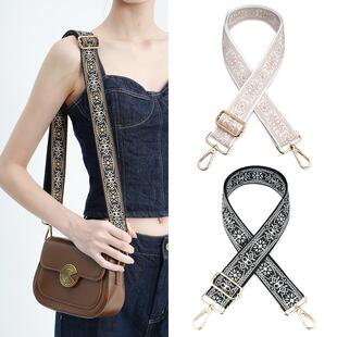 花纹刺绣包带宽肩背带单肩斜挎背包腋下替换带子水桶国风包带子潮