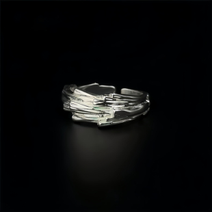 DAMAI 彗星之尾戒指韩版个性开口男女小众高级感小众设计素白指环