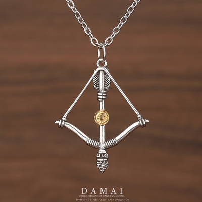 DAMAI复古纳瓦霍弓箭吊坠项链