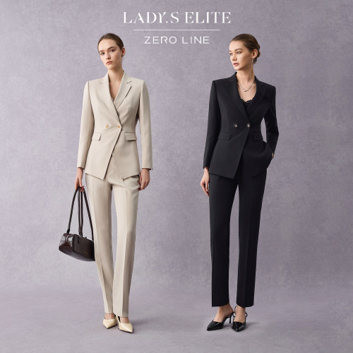 LadySElite两色西装西裤套装女2026夏季新款简约时尚通勤正装西服