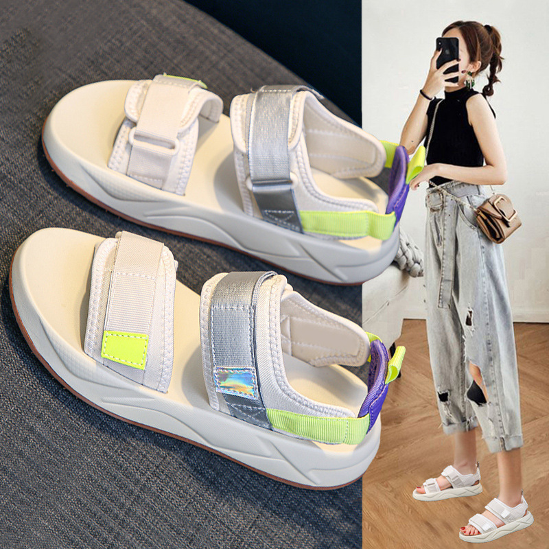 厚底凉鞋拖鞋2025春夏新款网红女款夏外穿百搭一字拖仙女风ins潮