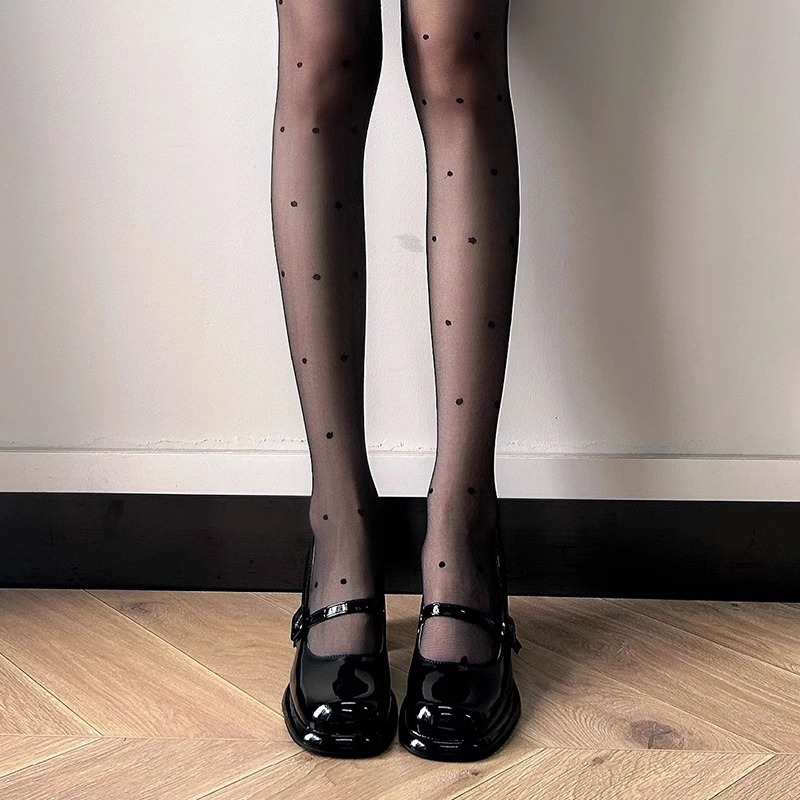 显腿长！法式玛丽珍鞋女2025新款小众方头一字扣带漆皮粗跟高跟鞋