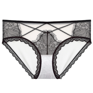 蕾丝内裤女2025新款性感法式内裤中腰包臀纯棉裆无痕冰丝夏季薄款