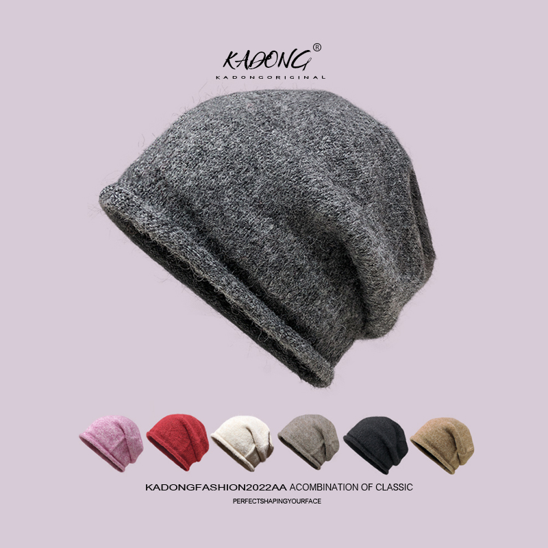 堆堆帽逛街、韩版女秋冬显脸小