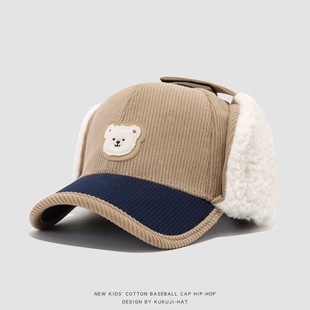 儿童2加厚鸭舌帽4保暖5护耳帽6男童7男孩8帽子9加绒雷锋帽3岁冬天