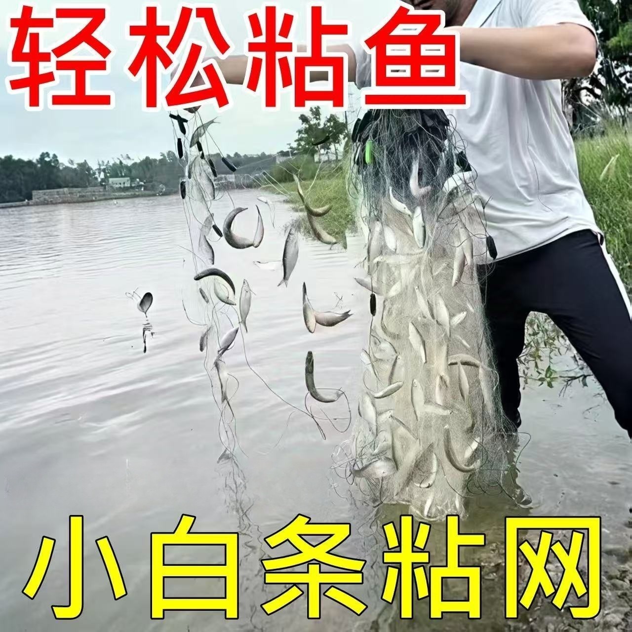 丝网浮网挂网单层三层渔网粘网鱼网捕鱼网鲫鱼鲢鱼白条翘嘴网沉网