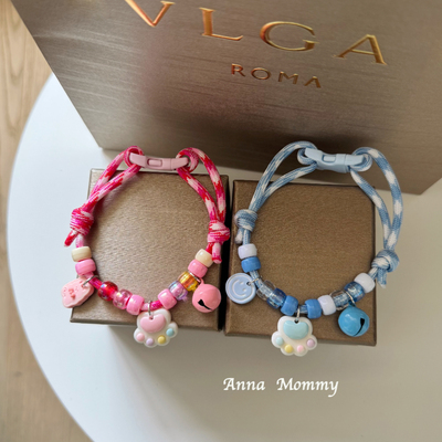 猫咪项圈狗狗项圈撞色编织宠物可调节脖圈爱银渐层比熊可爱装饰