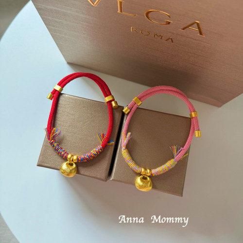 狗狗项圈红绳粉绳小金福袋好运项链宠物猫咪脖圈小型犬比熊泰迪