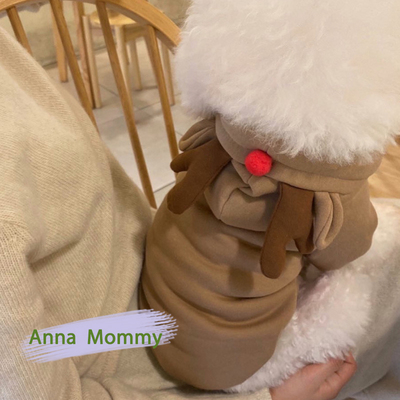 狗狗衣服秋冬款圣诞节可爱麋鹿卫衣宠物猫咪小型犬泰迪比熊博美