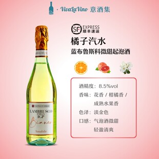 意酒集意大利原进口 橘子汽水 蓝布鲁斯科微甜起泡酒果香礼盒装