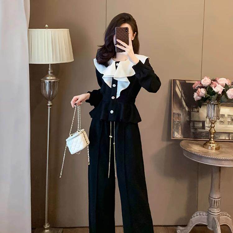 小香风休闲时尚套装女春秋装洋气减龄高级感气质运动阔腿裤两件套