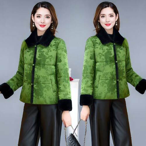妈妈中式国风棉袄棉服2025年冬季新款时尚盘扣保暖棉衣外套